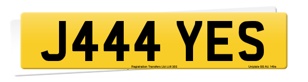 Registration number J444 YES